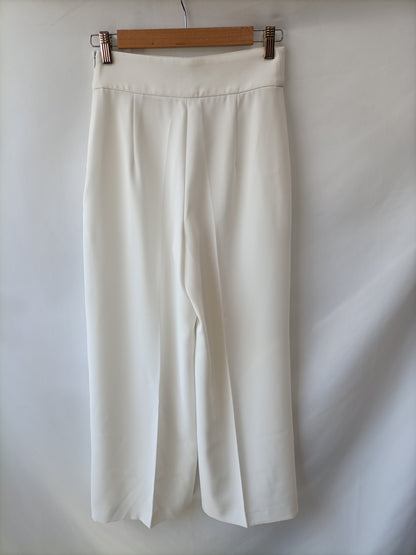 ZARA. Pantalón culotte blanco T.xs