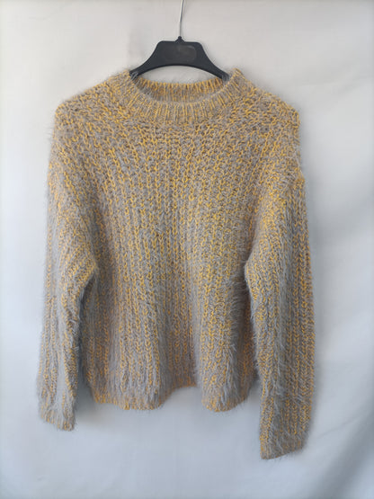 BERSHKA. Jersey bicolor pelito T.s