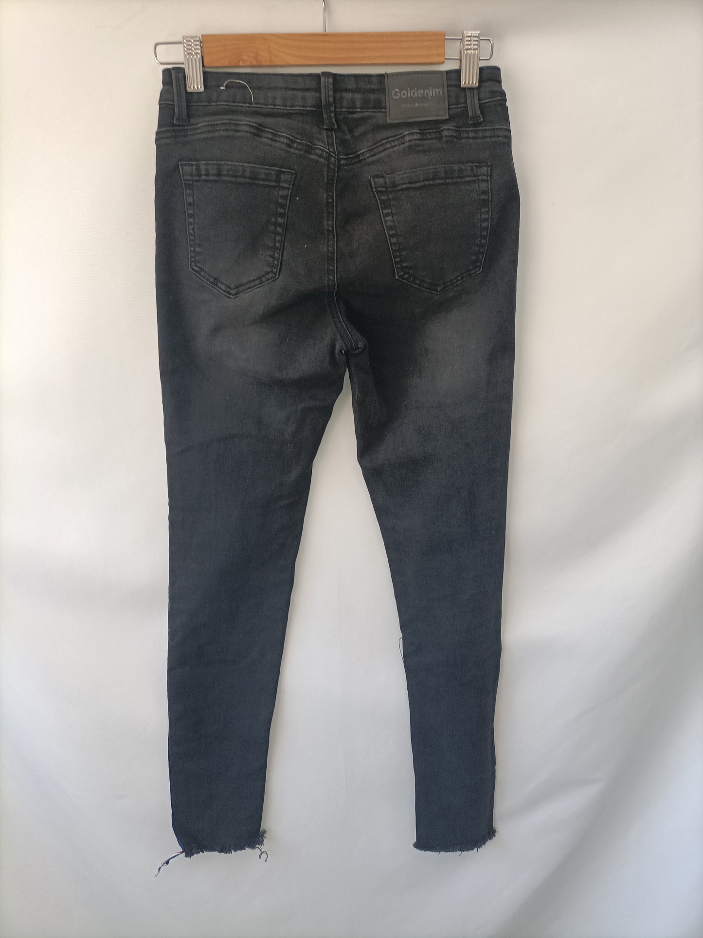 GOLDENIM. Black striped trousers size 38