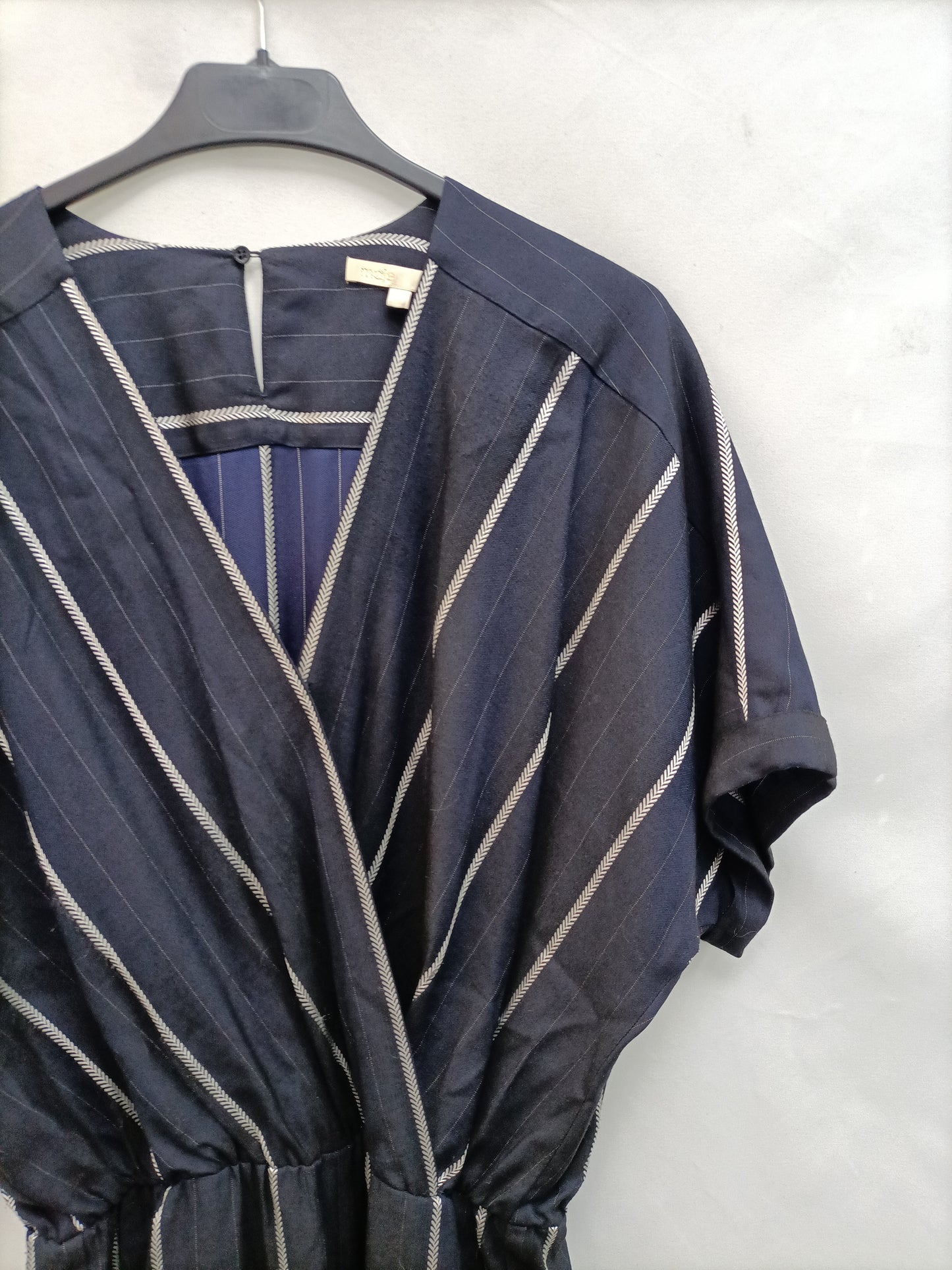 MAJE. Striped jumpsuit size 40