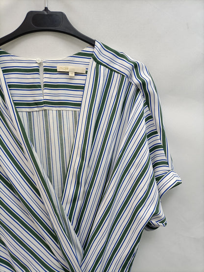 MAJE. Mono blanco rayas T.38