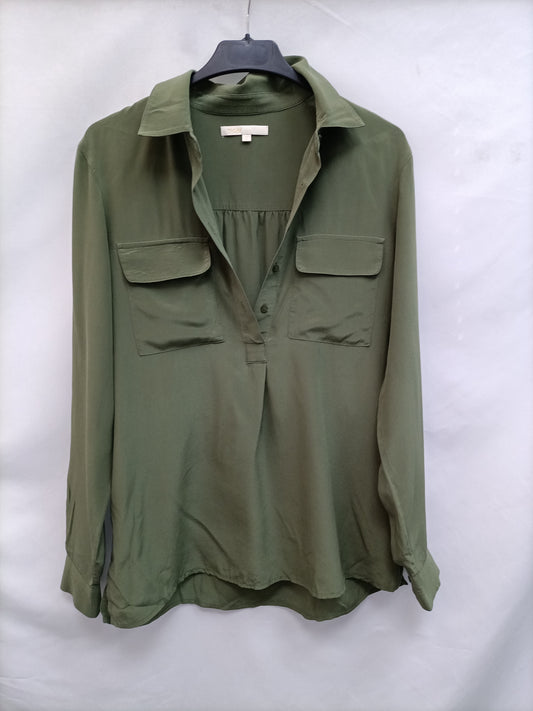 MAJE. Flowy green blouse S.2(m)