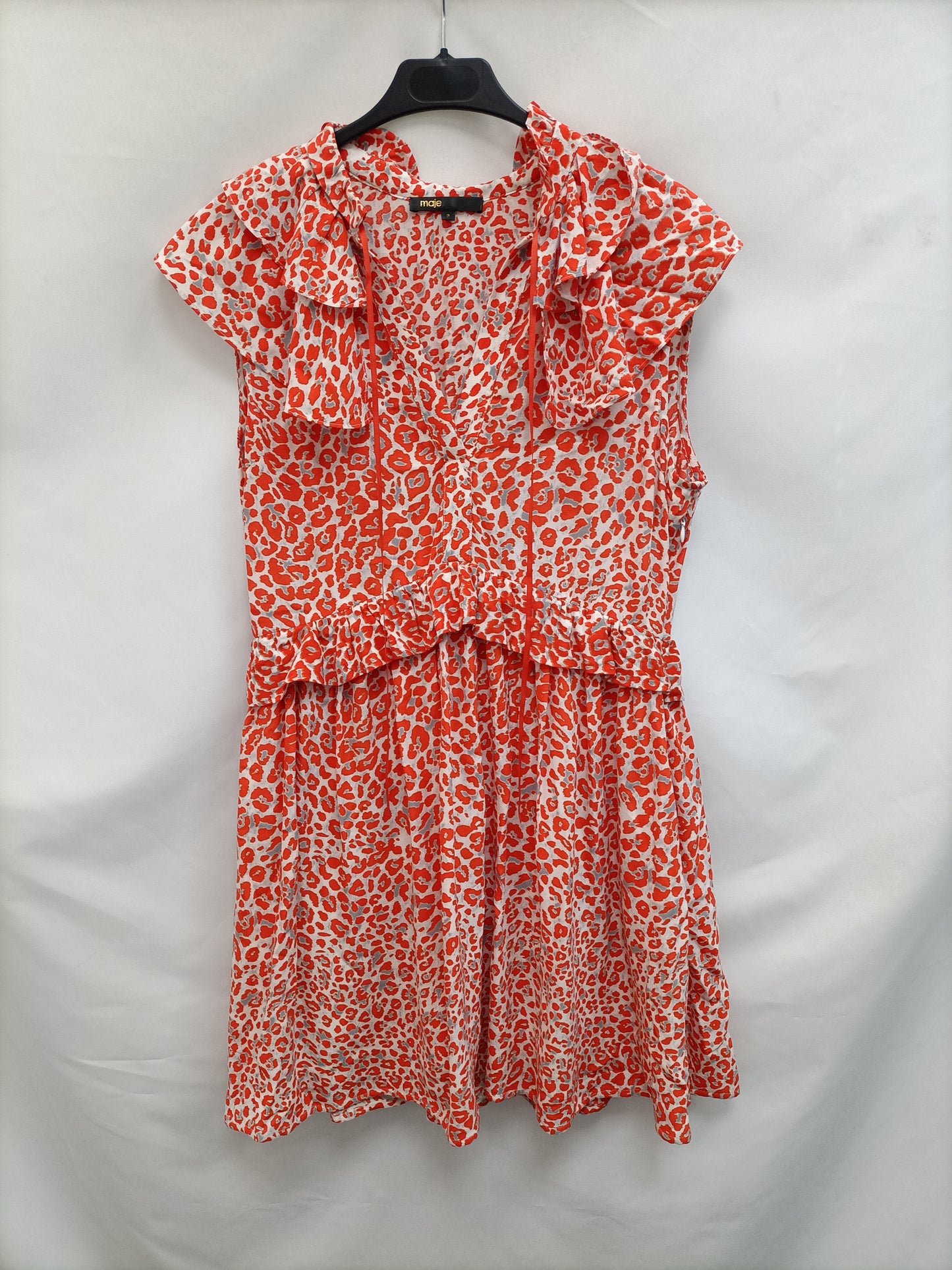 MAJE. Vestido animal print T.2 (m)
