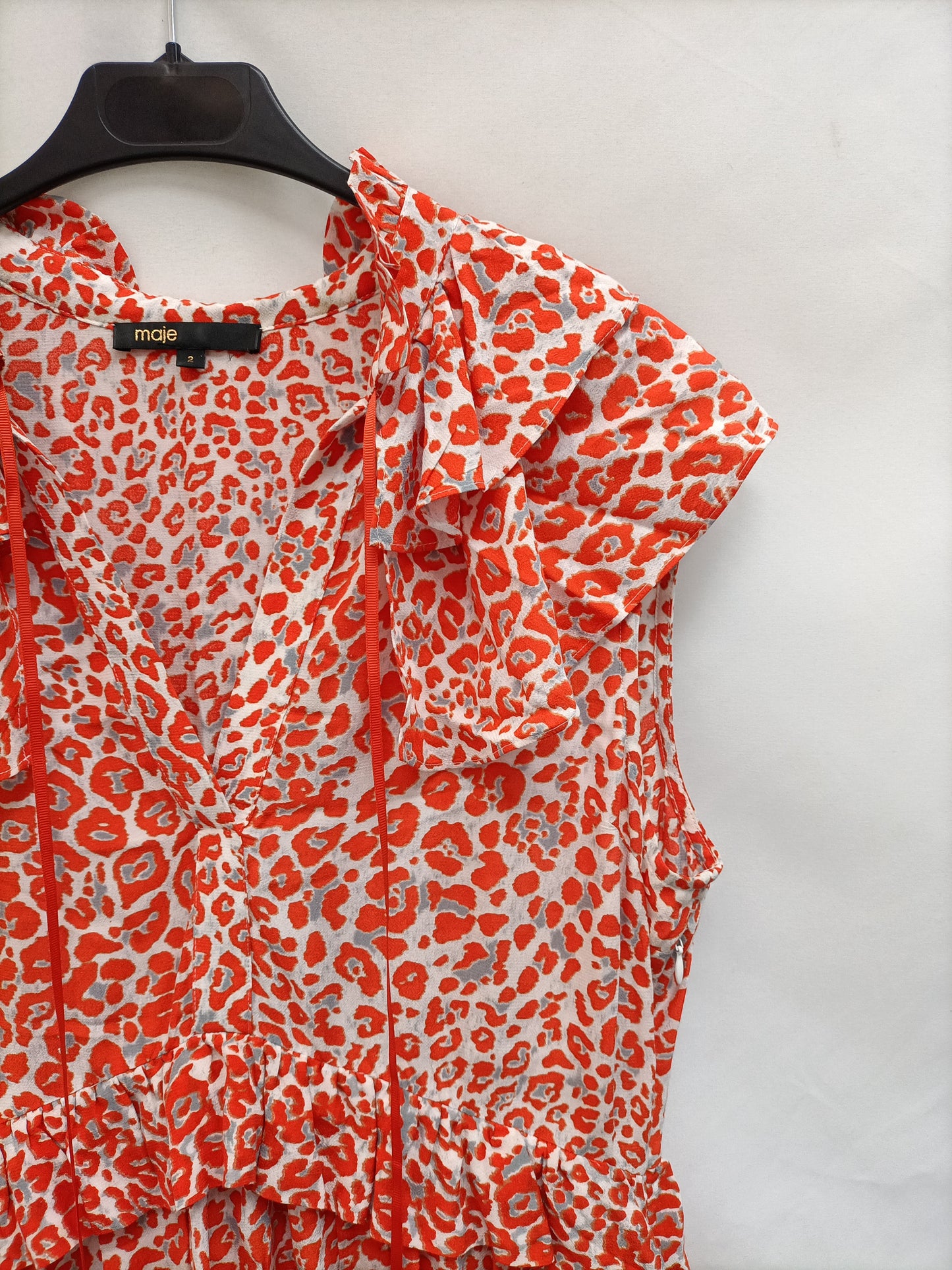 MAJE. Vestido animal print T.2 (m)