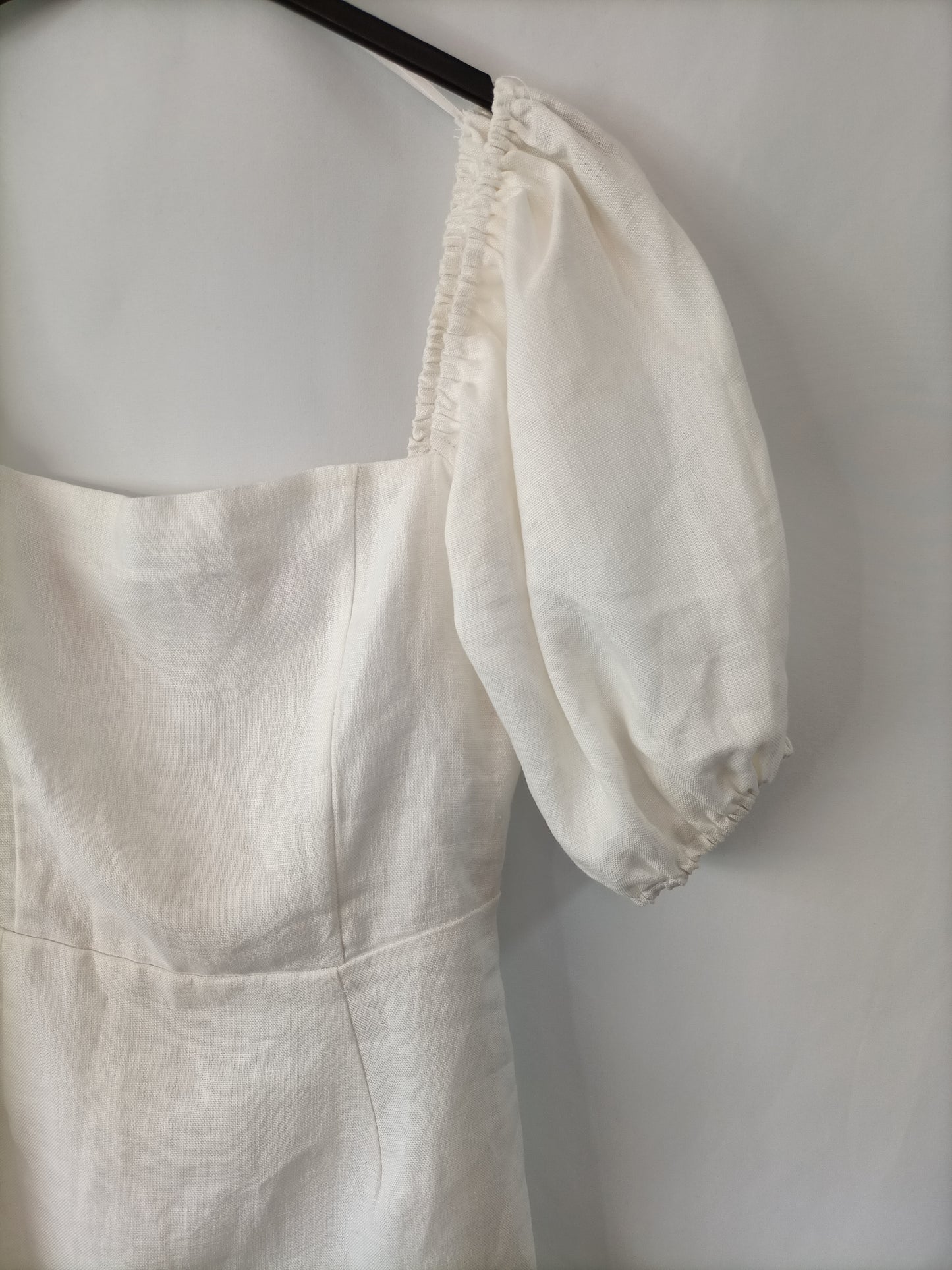 VERGE GIRLS. Vestido lino blanco T.6(s)