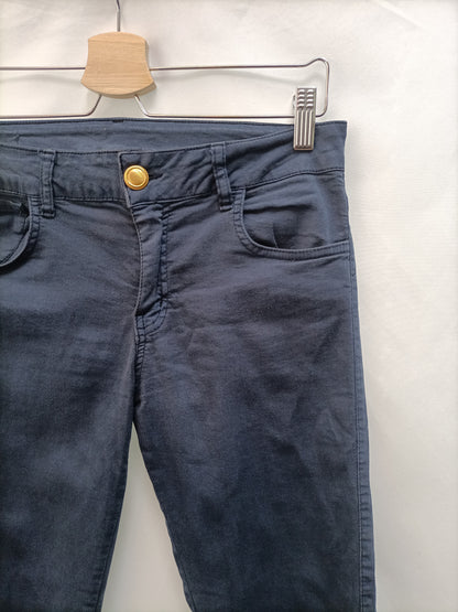 DENIM HALL. Pantalon azul marino bolsillos lentejuelas  T. 40 (cintura 38)