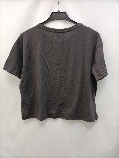 NEW LOOK. Grey glitter T-shirt size 36