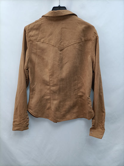 H&M. Sobrecamisa antelina T.46