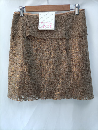 CRISTINA LAVISH. Falda dorada T.l