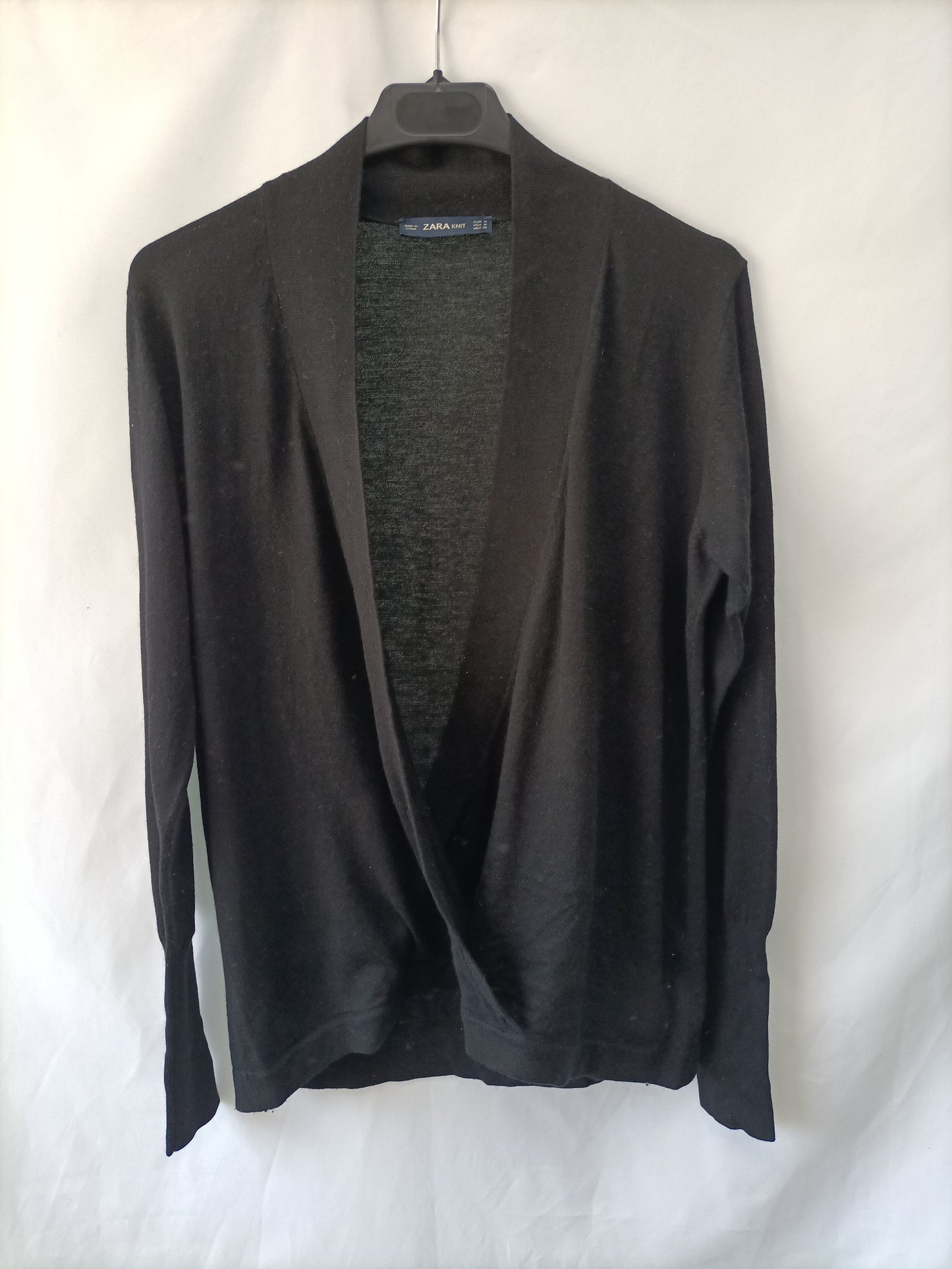 ZARA. Black crossover sweater/top Tm