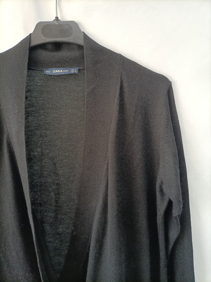 ZARA. Black crossover sweater/top Tm