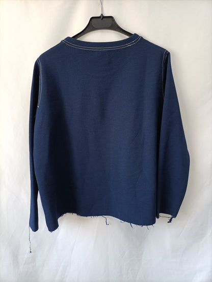 BIMBA Y LOLA. Blue T-shirt with pockets TM