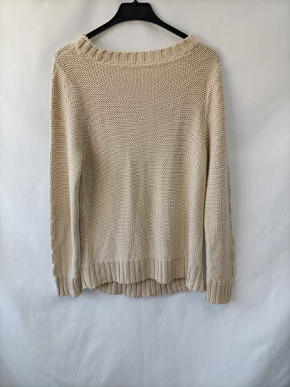 OTRAS.Jersey beige ochos tachuelas T.U (m)