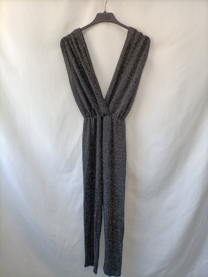 RARE LONDON.Mono negro hilos plateados T.xs/s