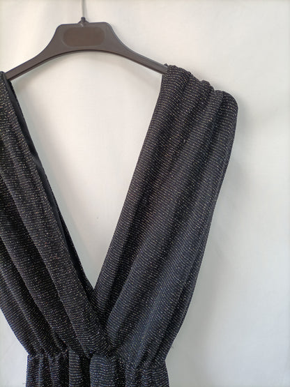 RARE LONDON.Mono negro hilos plateados T.xs/s