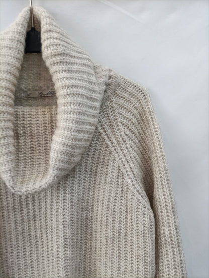 ZARA. Jersey jaspeado beige T.s