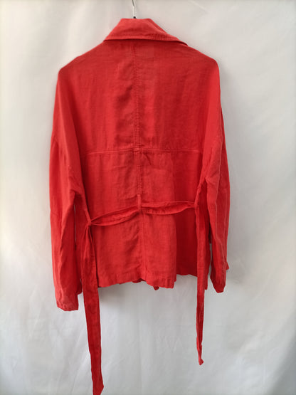 ZARA. Red linen jacket TM