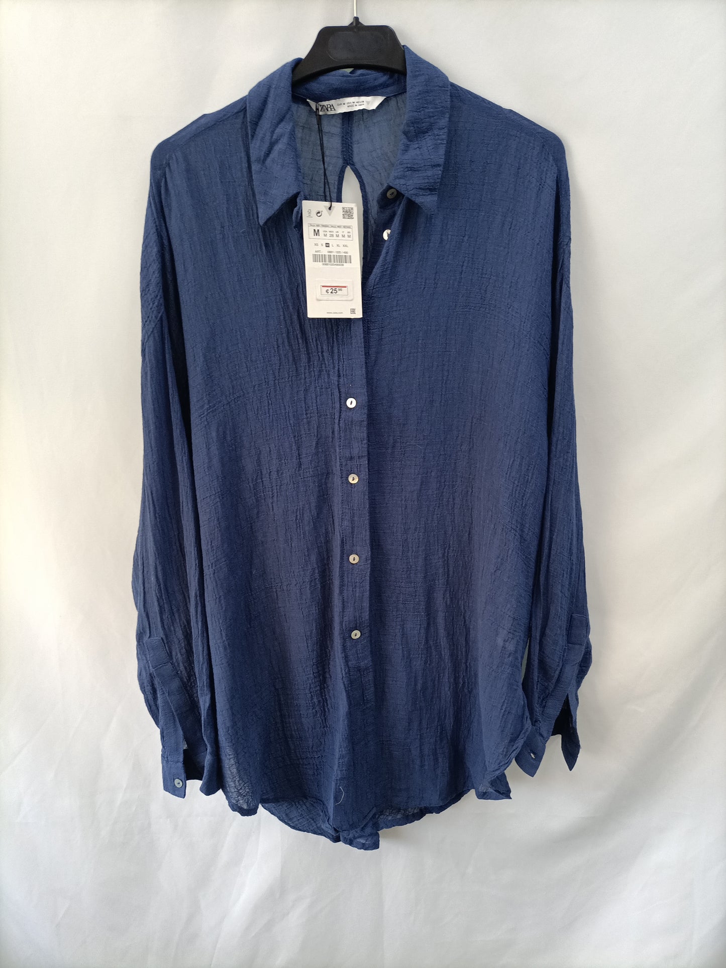 ZARA. Blus azul nudo  T.m