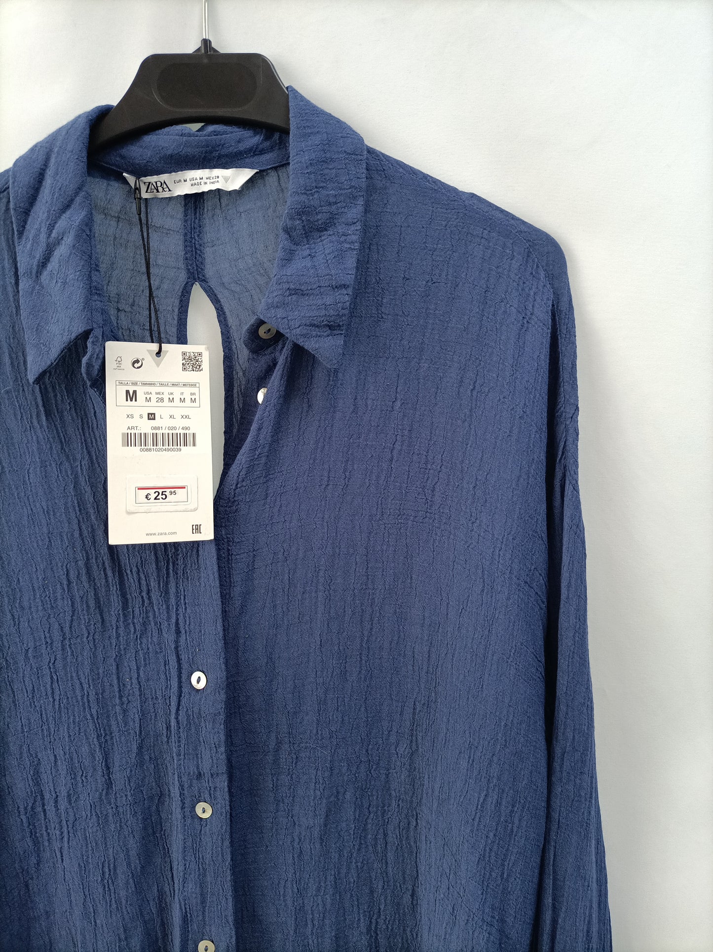 ZARA. Blus azul nudo  T.m