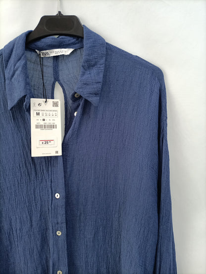 ZARA. Blus azul nudo  T.m