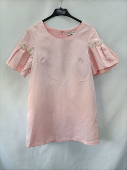 ROSASROJAS. Vestido rosa lentejuelas T.xl