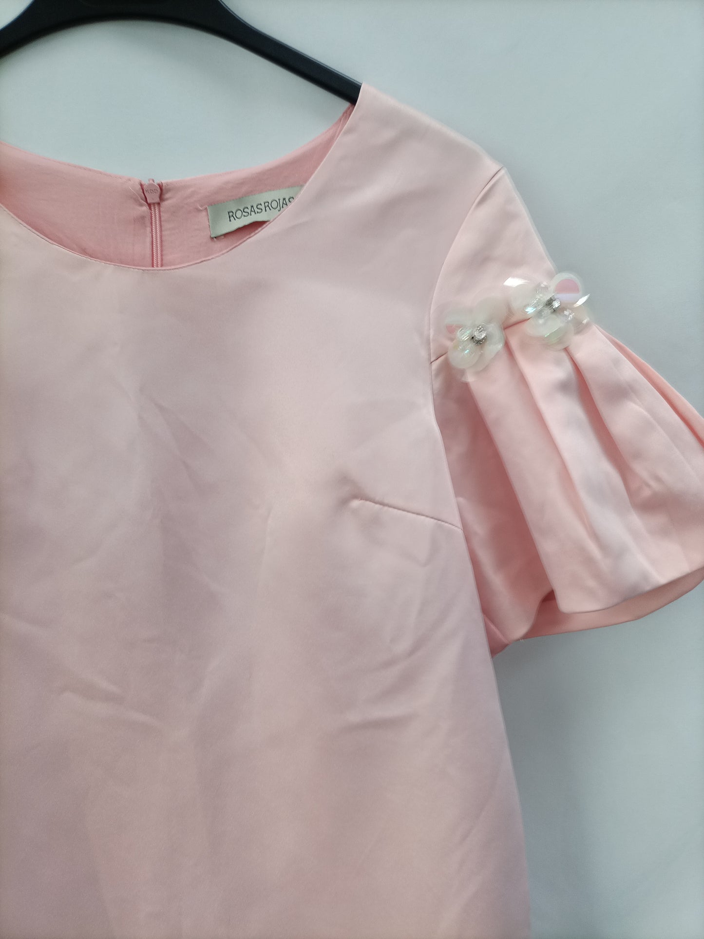 ROSASROJAS. Vestido rosa lentejuelas T.xl