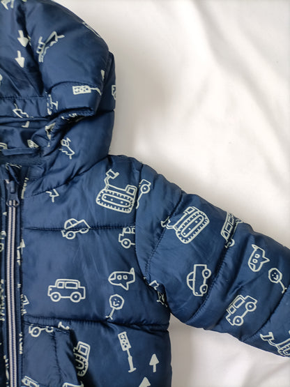 SFERA. Plumas azul dibujos T.6-12 meses