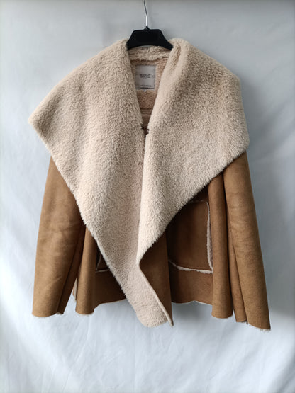ZARA. Ts fur and suede coat