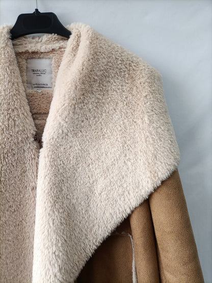 ZARA. Ts fur and suede coat