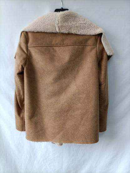 ZARA. Ts fur and suede coat