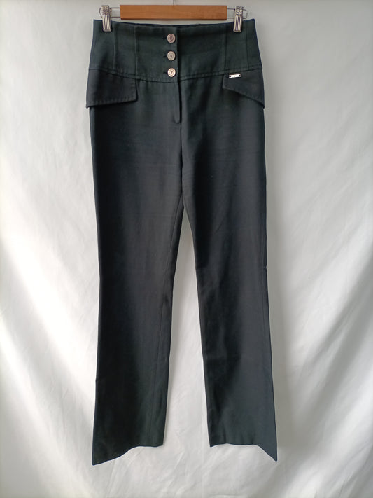 PEDRO DEL HIERRO. Blue trousers with buttons, size 36