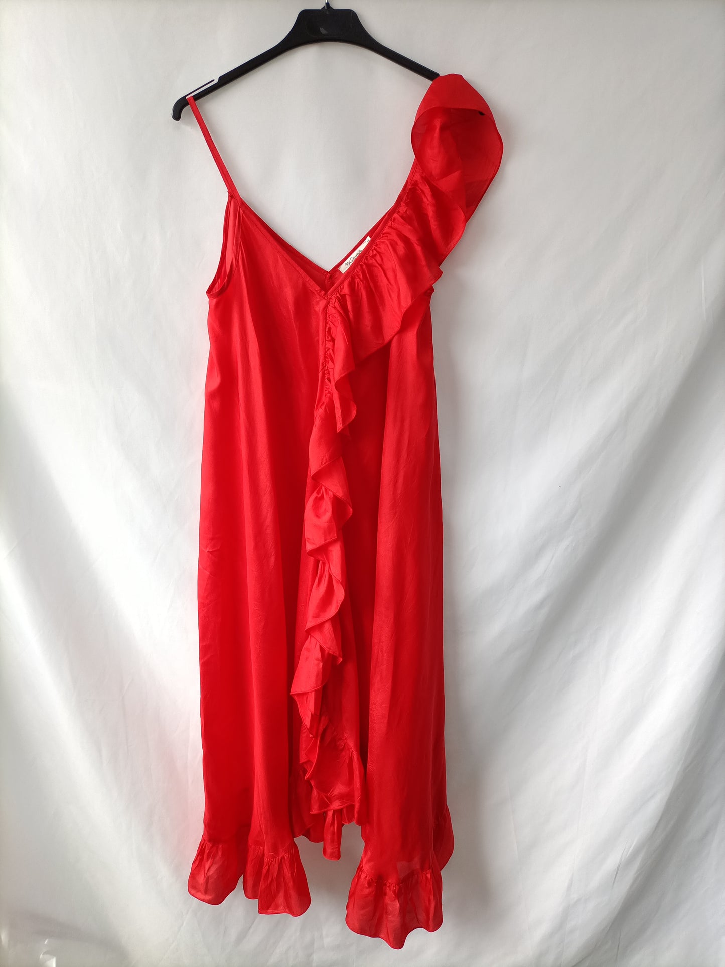 MES MADMOISELLE. Vestido rojo midi T.36