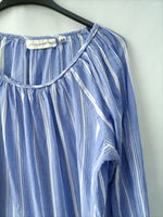 H&M. Blusa azul rayas. T.u(m)