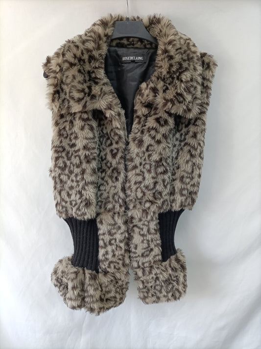 BOSEBELKING. Chaleco pelo sin mangas T.u(m)