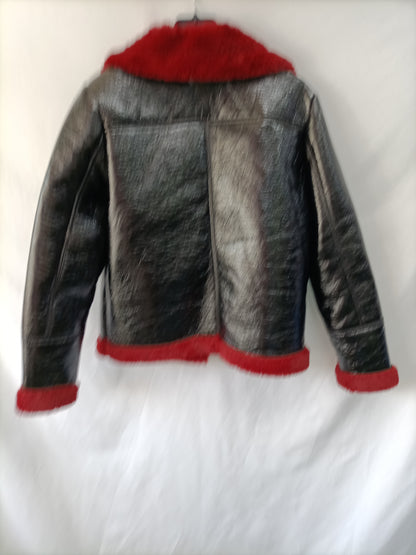 EASY WEAR. Biker negra vinilo T.m