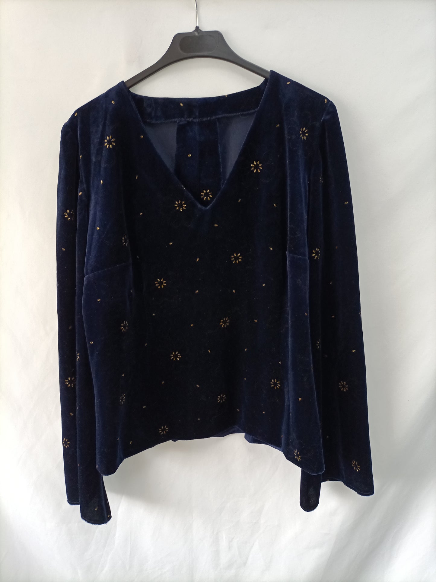 MarketOTRAS. Top azul terciopelo T.u(m)