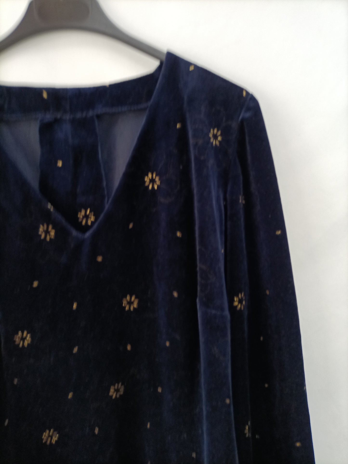 MarketOTRAS. Top azul terciopelo T.u(m)