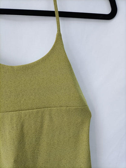 S.FASHION. Top verde elástico T.u(s)