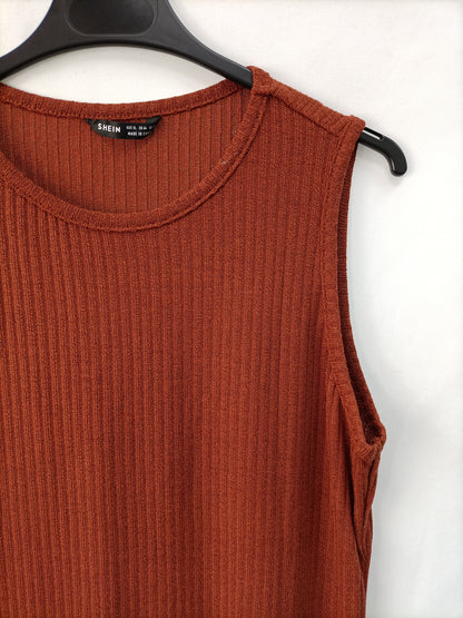 SHEIN. Vestido midi teja T.xl