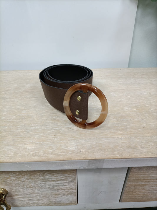 OTRAS. Cinturón polipiel marrón  T.u