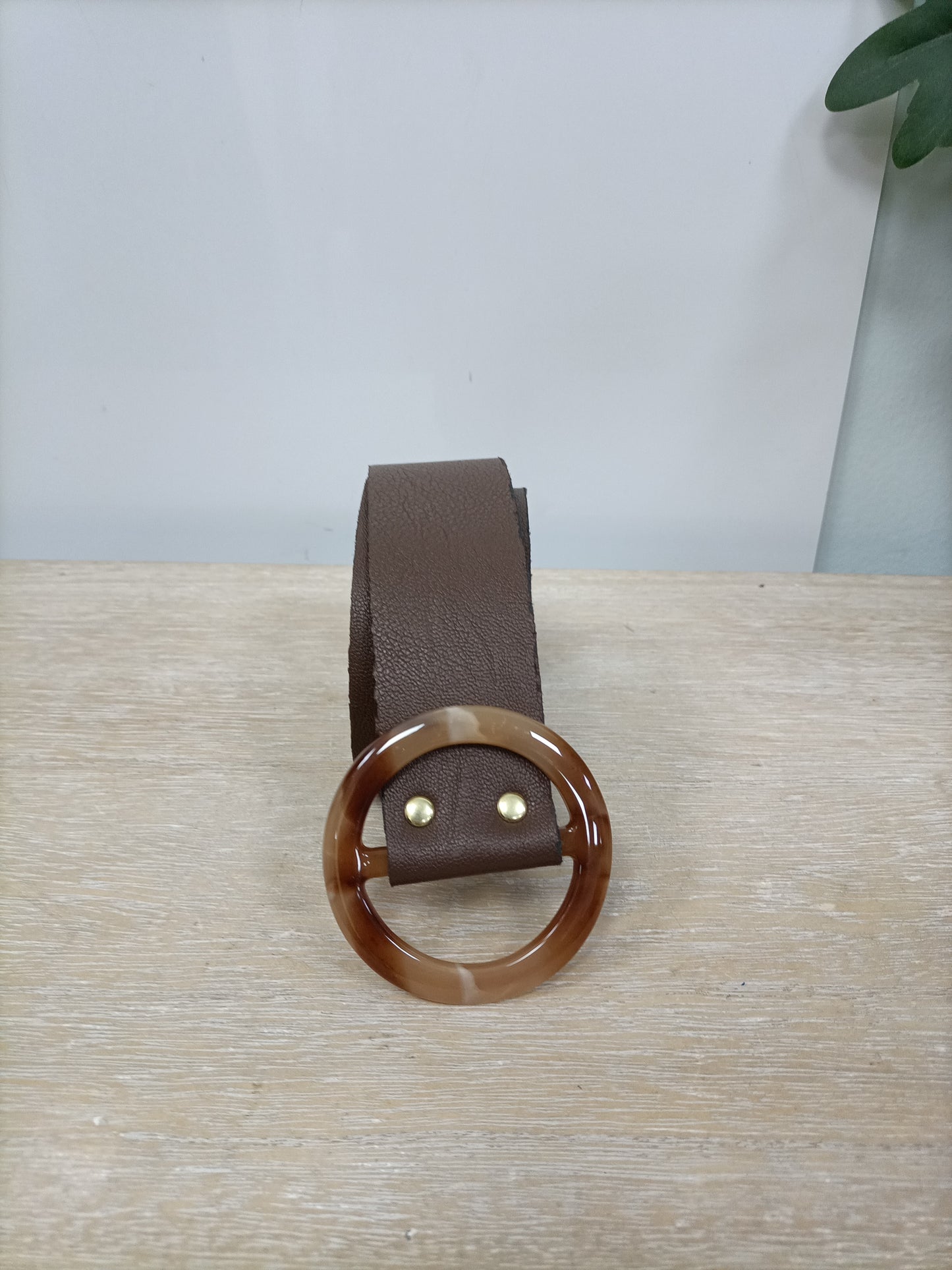 OTRAS. Cinturón polipiel marrón  T.u