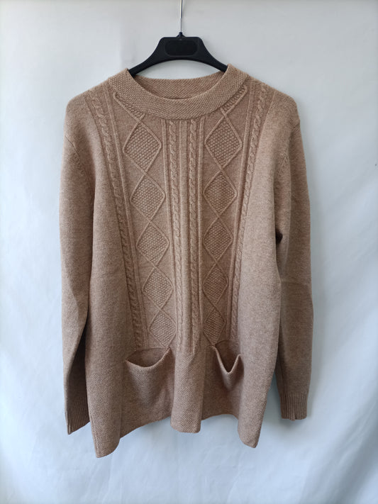 OTRAS. Jersey beige ochos T.u(s/m)
