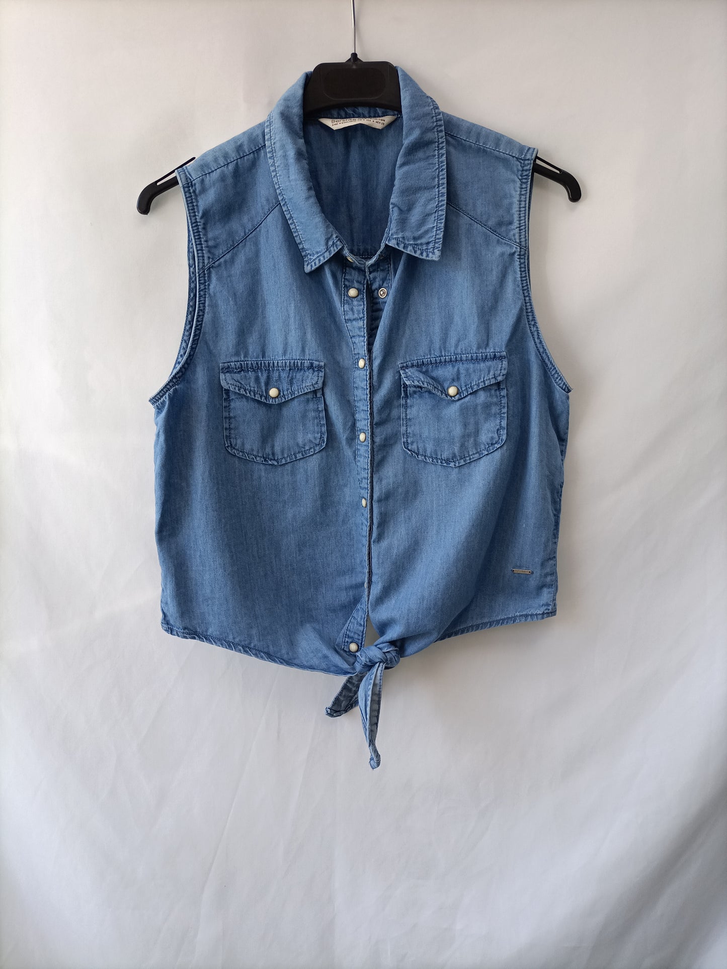 Blusa denim sin mangas – Hibuy market