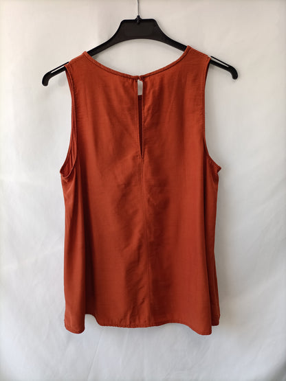 STRADIVARIUS. Top fluido teja  T.m