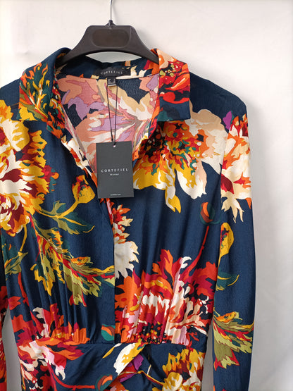 CORTEFIEL. Long floral dress Ts