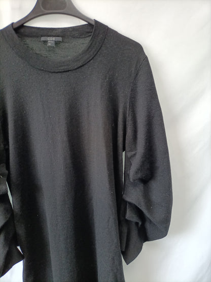 COS. black midi knit dress Tm