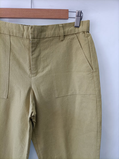ZARA. Pantalón verde T.m
