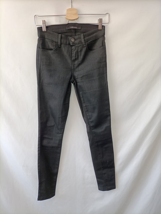 J BRAND. Black waxed trousers size 32