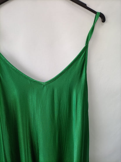OTRAS. Vestido largo verde T.u(m)