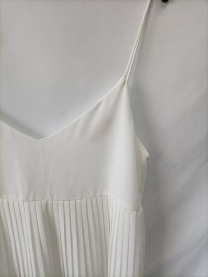 BIMANI. Top blanco plisado T.m